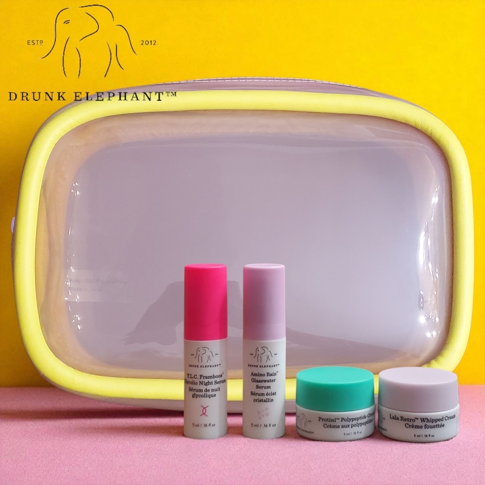 Drunk Elephant Amino Rain, LaLa Retro, TLC Framboos & Protini Polypeptide Minis